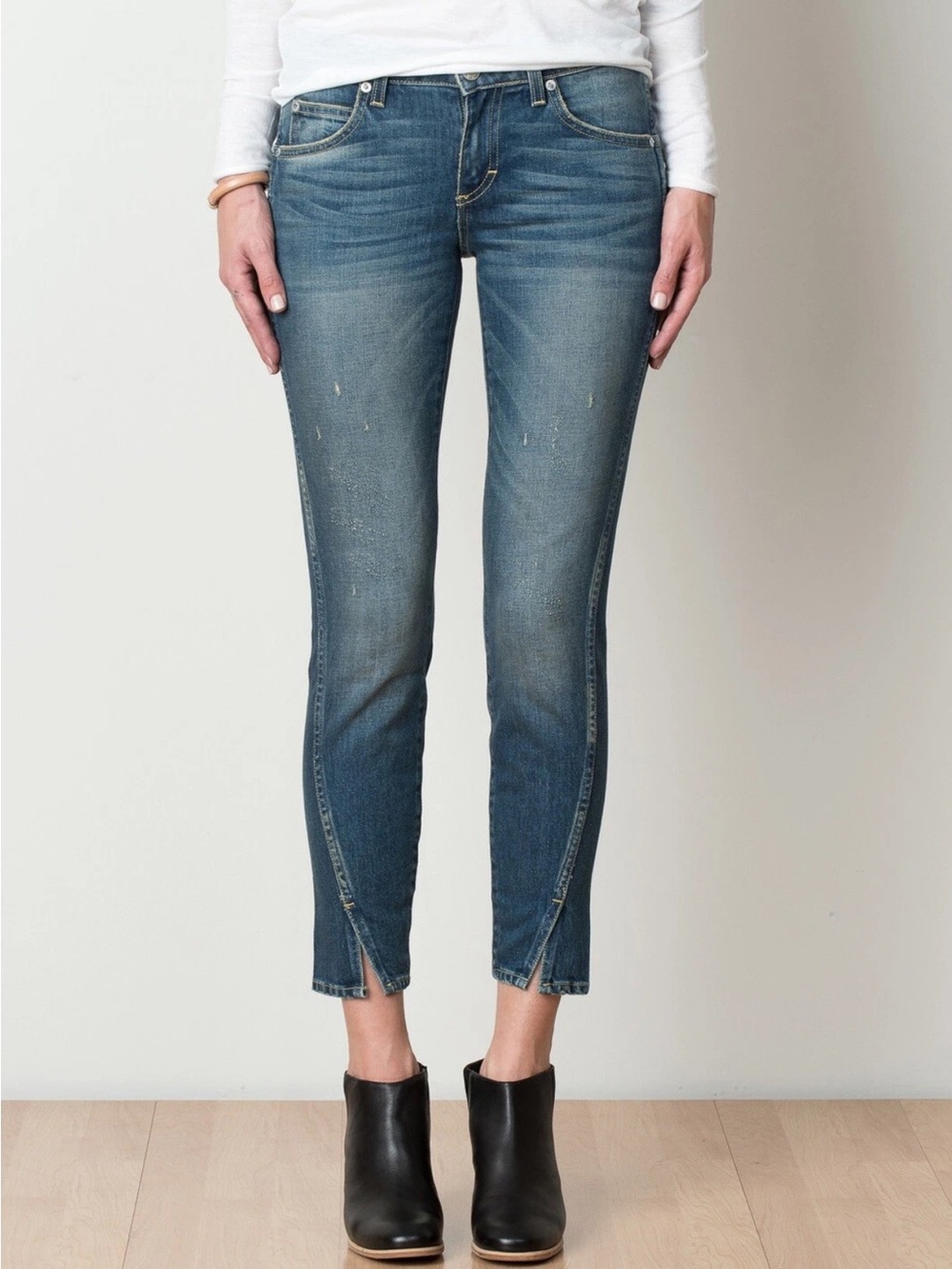 AMO Twist Skinny Jeans in Dive Bar Blue | Women’s Size 30